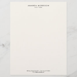 Minimalist Luxury Boutique Ivory Letterhead Brevhuvud