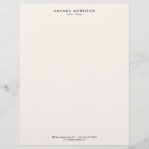 Minimalist Luxury Boutique Ivory Letterhead Brevhuvud