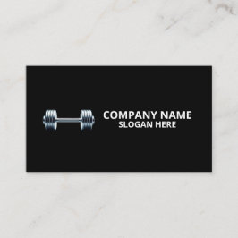 Minimalist Luxury Gym Trainer Coach Weight Fitness Visitkort