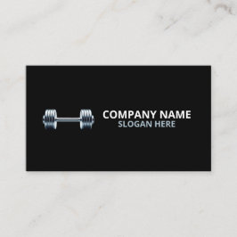 Minimalist Luxury Gym Trainer Coach Weight Fitness Visitkort