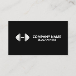 Minimalist Luxury Gym Trainer Coach Weight Fitness Visitkort