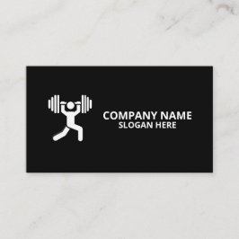 Minimalist Luxury Gym Trainer Coach Weight Fitness Visitkort