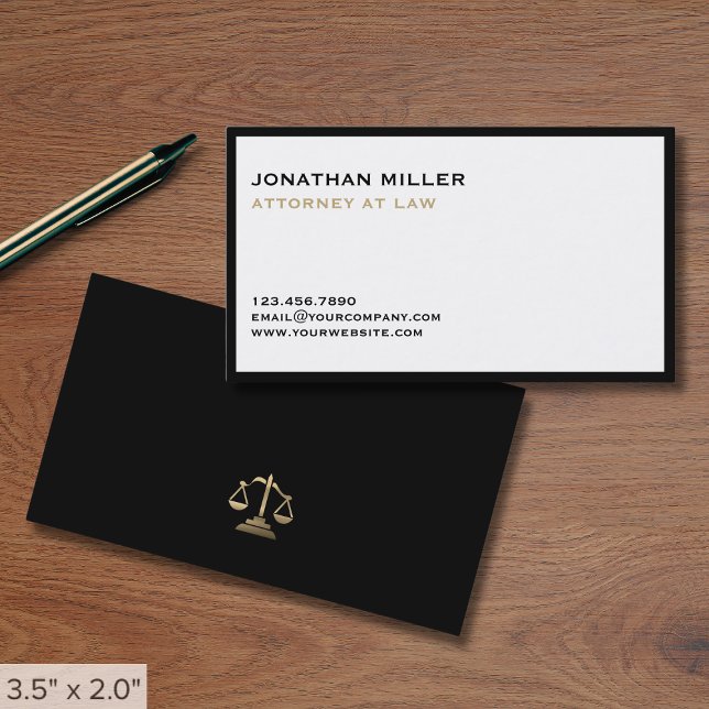 Minimalist Luxury Lawyer Visitkort (Skapare uppladdad)