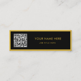 Minimalist M Gold Black Script QR White