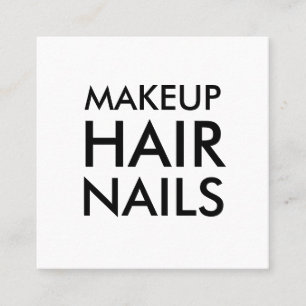 Minimalist makeupkonstnär/salongvisitkort fyrkantigt visitkort