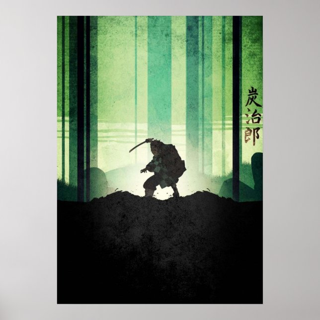 Minimalist Manga Demon Sayer Tanjiro Poster (Framsidan)