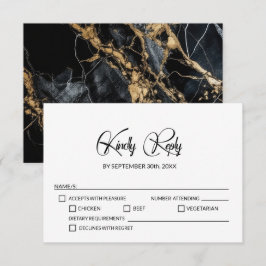 Minimalist Marble Bröllop OSA Kort