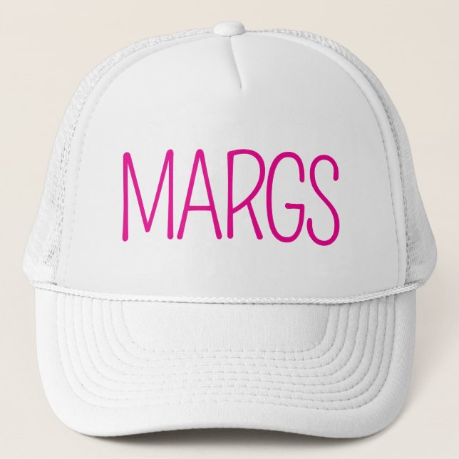 Minimalist "MARGS" Bachelorette Party Hat Keps (Framsida)