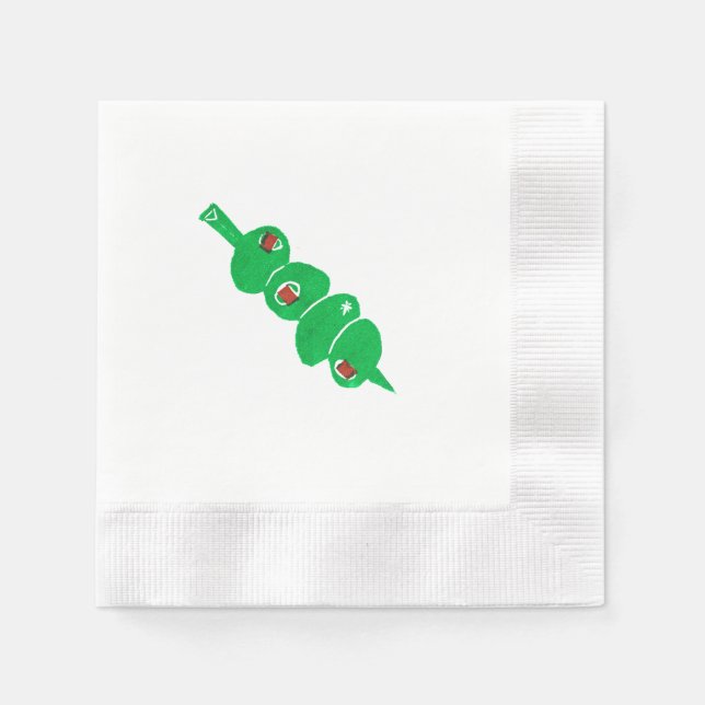 Minimalist Martini 4 Olife Cocktail Napkin Pappersservett (Framsidan)