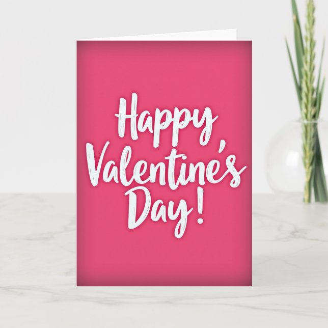 Minimalist Matte Valentines Card Kort (Framsida)