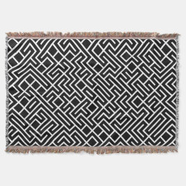 Minimalist Maze Fill Black Pattern Filt