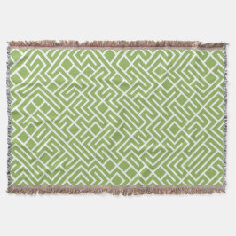 Minimalist Maze Fill Green Pattern Filt