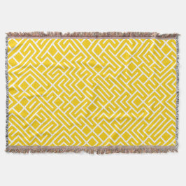 Minimalist Maze Fill Yellow Pattern Filt