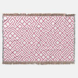 Minimalist Maze Lines Pink Pattern Filt