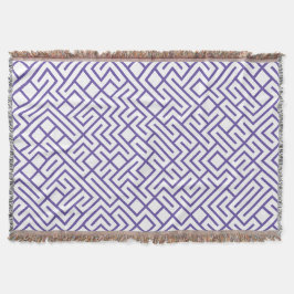 Minimalist Maze Lines Purple Pattern Filt