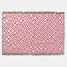 Minimalist Maze Lines Red Pattern Filt