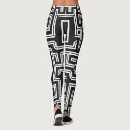 Minimalist Maze Monochrome Leggings