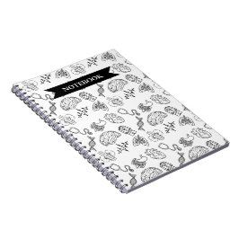 Minimalist Medical Doodles Pattern Spiral Notebook Anteckningsbok