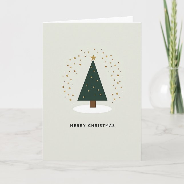 Minimalist Merry Christmas Card Kort (Framsida)