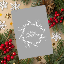 Minimalist Merry Christmas Greeting Card Kort