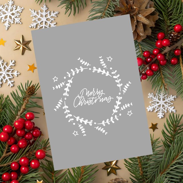 Minimalist Merry Christmas Greeting Card Kort (Minimalist Merry Christmas greeting card)