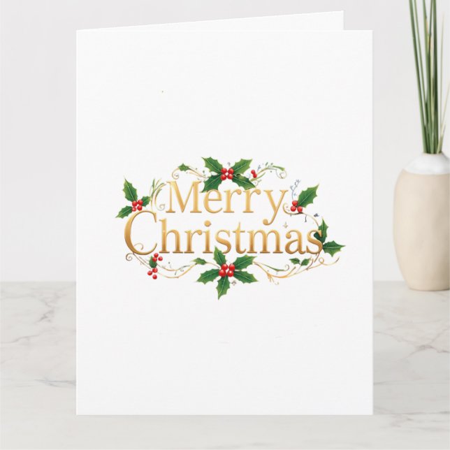 Minimalist Merry Christmas Kort (Framsida)