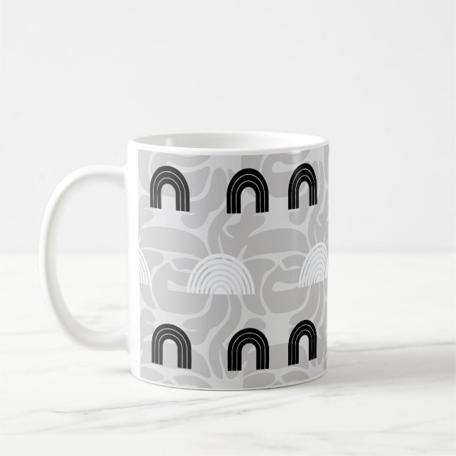 Minimalist Mixed Boho Arches Kaffemugg (Vänster)
