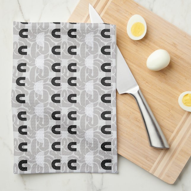 Minimalist Mixed Boho Arches Kökshandduk (Vikt i Fjärdedel)