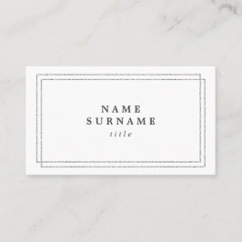 Minimalist moderiktig silverSocialMedia visitkort