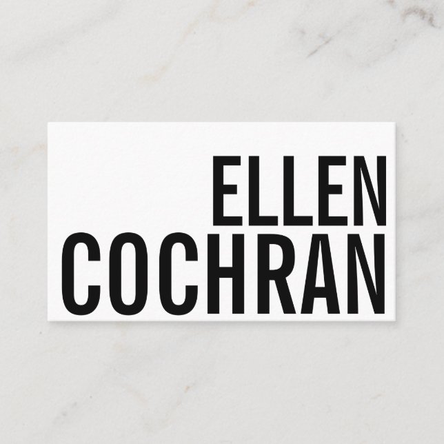 Minimalist moderiktig visitkort för klassiker för (Framsida)