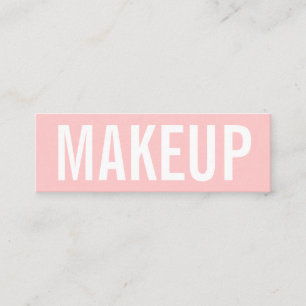 Minimalist moderiktig visitkort för makeupkonstn