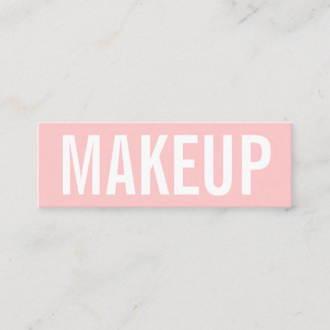 Minimalist moderiktig visitkort för makeupkonstnär (Framsida)