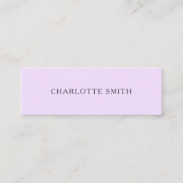 Minimalist moderiktiga moderna pastellfärgade mini visitkort