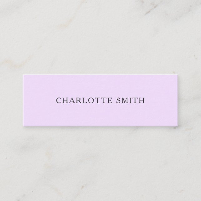 Minimalist moderiktiga moderna pastellfärgade mini visitkort (Framsida)