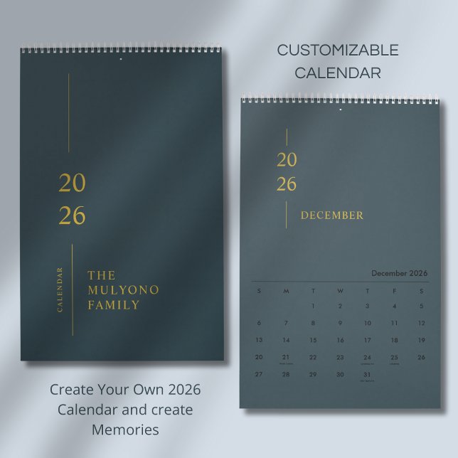 Minimalist Modern 2026 Wall Calendar Kalender (Skapare uppladdad)