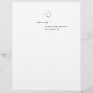 Minimalist modern bästa Monogramaffärsbrevhuvud Brevhuvud