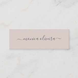 Minimalist modern Calligraphy Mini Visitkort
