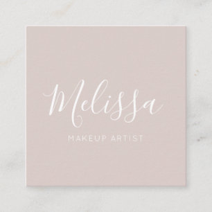 Minimalist modern Calligraphychampagne Fyrkantigt Visitkort