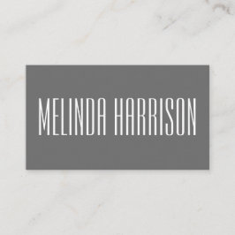Minimalist modern djärv grå visitkort