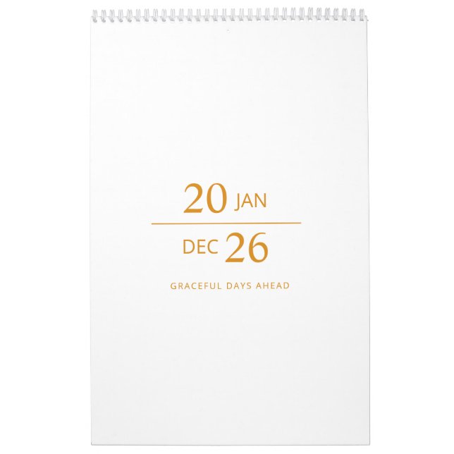 Minimalist Modern Elegant 2026 Calendar Kalender (Omslag)