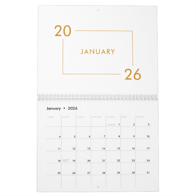 Minimalist Modern Elegant 2026 Calendar Kalender (Jan 2026)