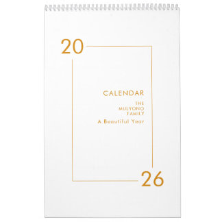 Minimalist Modern Elegant 2026 Calendar Kalender