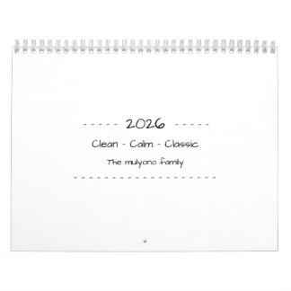 Minimalist Modern Elegant 2026 Calendar Kalender