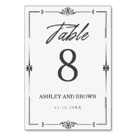 Minimalist Modern Elegant Boho Simple Table Number Bordsnummer