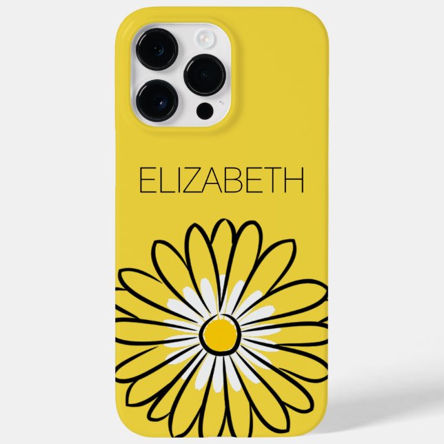Minimalist Modern Elegant Daisy flower and text (Baksida)