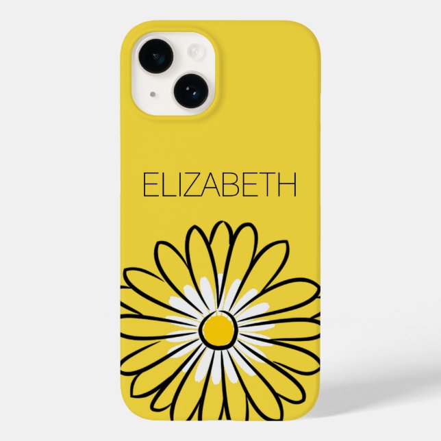 Minimalist Modern Elegant Daisy flower and text (Baksida)