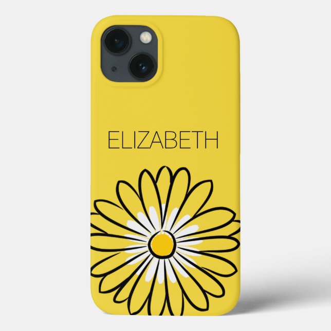 Minimalist Modern Elegant Daisy flower and text (Baksida)