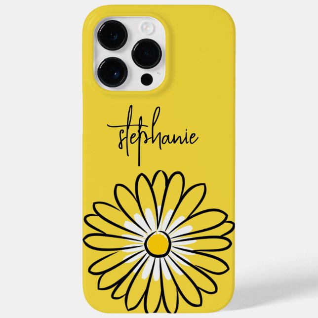 Minimalist Modern Elegant Daisy flower and text (Baksida)