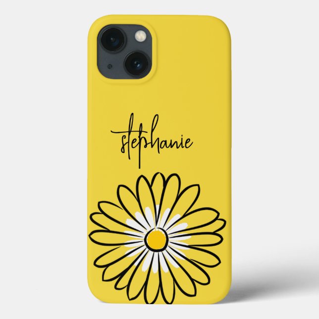 Minimalist Modern Elegant Daisy flower and text (Baksida)