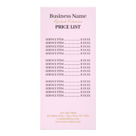 Minimalist Modern Elegant Lash Artist Price List R Reklamkort